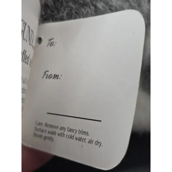 Vtg GUND 1993 Husky w/ Plaid Bow 6” Mini Stuffed Animal Plush Dog W/ Tag Puppy - Picture 13 of 14